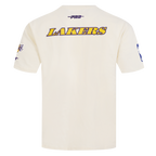 NBA LOS ANGELES LAKERS BEST OF MEN'S DROP SHOULDER TEE (EGGSHELL)