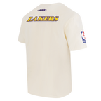 NBA LOS ANGELES LAKERS BEST OF MEN'S DROP SHOULDER TEE (EGGSHELL)