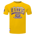 NBA LOS ANGELES LAKERS TEAM BADGE MEN'S SJ TEE (YELLOW)