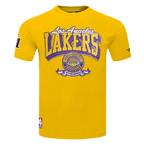NBA LOS ANGELES LAKERS TEAM BADGE MEN'S SJ TEE (YELLOW)