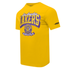 NBA LOS ANGELES LAKERS TEAM BADGE MEN'S SJ TEE (YELLOW)