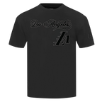NBA LOS ANGELES LAKERS BLACKOUT MEN'S CJ DROP SHOULDER TEE (BLACK)