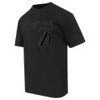 NBA LOS ANGELES LAKERS BLACKOUT MEN'S CJ DROP SHOULDER TEE (BLACK)