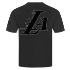 NBA LOS ANGELES LAKERS BLACKOUT MEN'S CJ DROP SHOULDER TEE (BLACK)