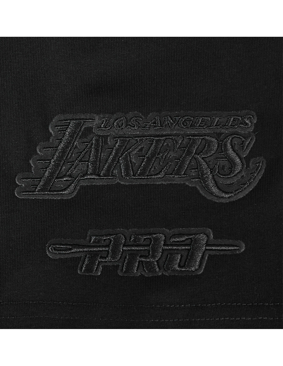 NBA LOS ANGELES LAKERS BLACKOUT MEN'S CJ DROP SHOULDER TEE (BLACK)