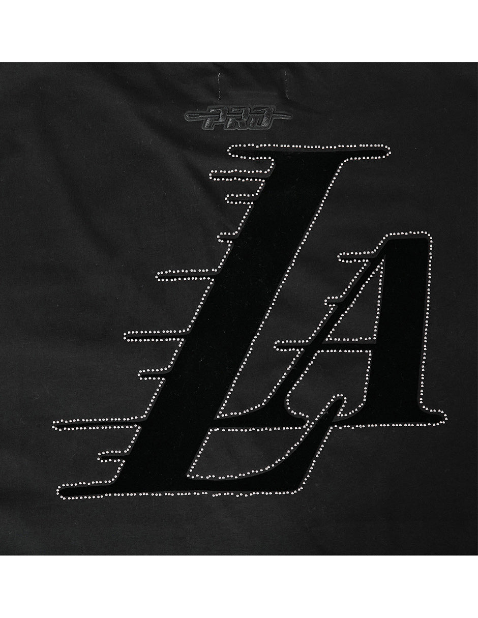 NBA LOS ANGELES LAKERS BLACKOUT MEN'S CJ DROP SHOULDER TEE (BLACK)