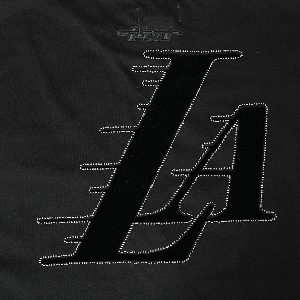 NBA LOS ANGELES LAKERS BLACKOUT MEN'S CJ DROP SHOULDER TEE (BLACK)
