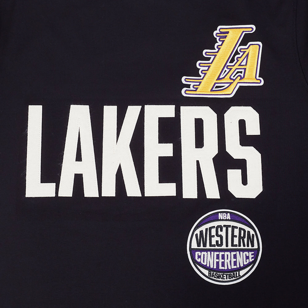 NBA LOS ANGELES LAKERS MODERN ORIGINALS T-SHIRT EN JERSEY SIMPLE POUR HOMME (NOIR)