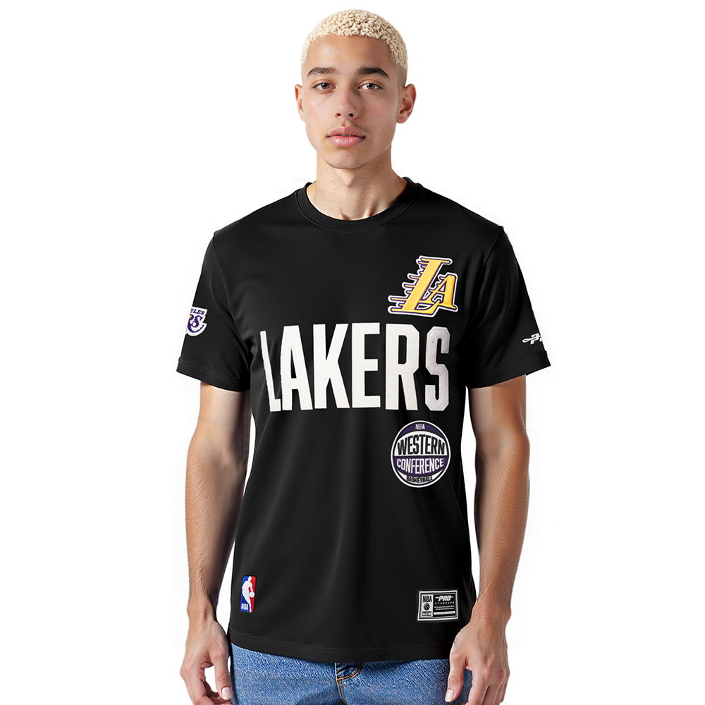 NBA LOS ANGELES LAKERS MODERN ORIGINALS T-SHIRT EN JERSEY SIMPLE POUR HOMME (NOIR)