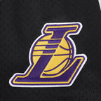 NBA LOS ANGELES LAKERS LOGO MEN'S MESH BUTTON UP SHIRT (BLACK/PURPLE)