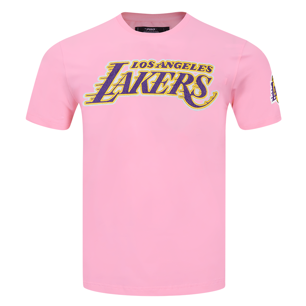 NBA LOS ANGELES LAKERS CLASSIC CHENILLE MEN'S SJ TEE (PINK)