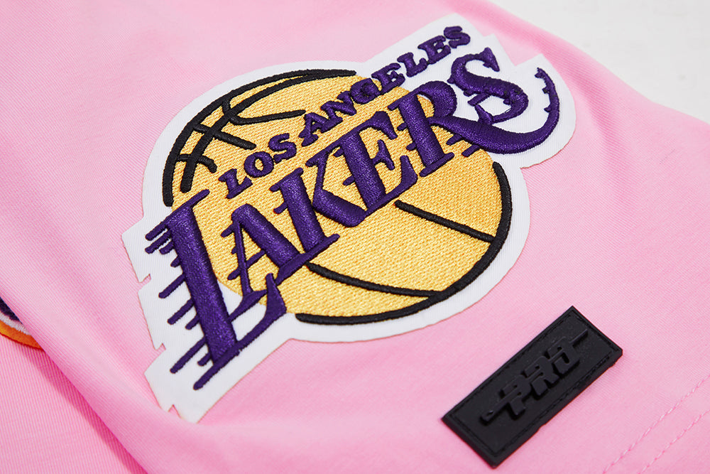 NBA LOS ANGELES LAKERS CLASSIC CHENILLE MEN'S SJ TEE (PINK)