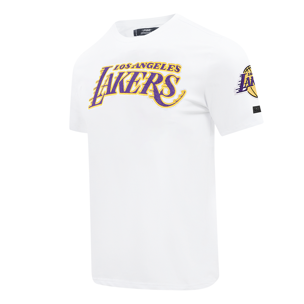 NBA LOS ANGELES LAKERS CLASSIC CHENILLE MEN'S SJ TEE (WHITE)