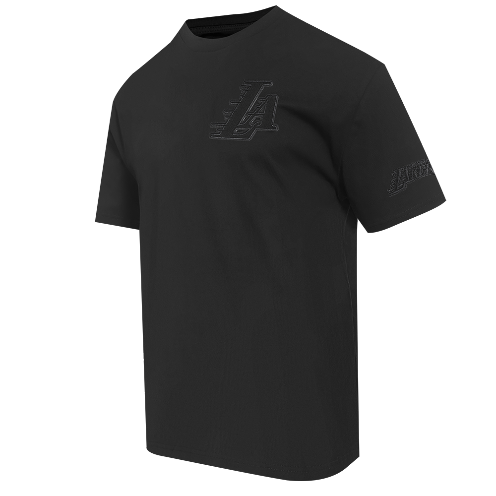 NBA LOS ANGELES LAKERS NEUTRAL T-SHIRT EN JERSEY DE COTON À ÉPAULES TOMBANTES POUR HOMME (NOIR)