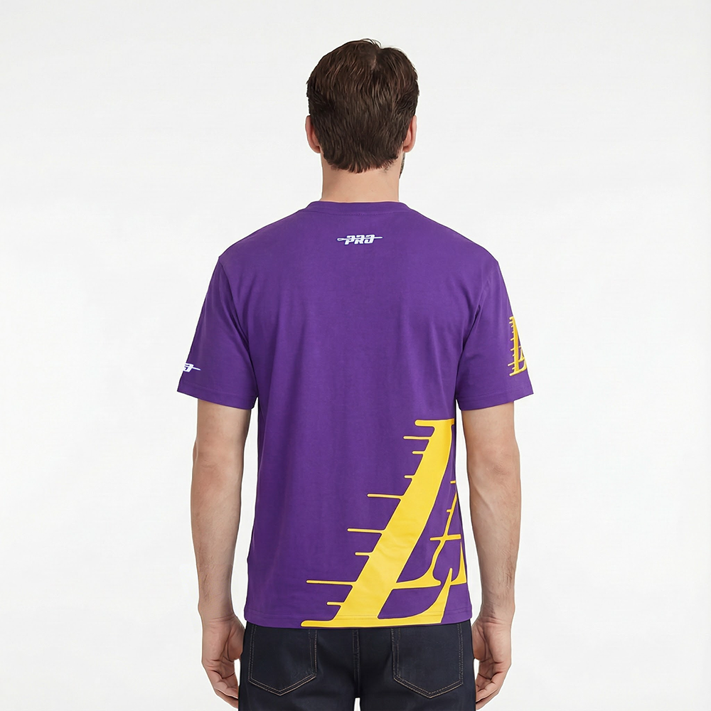 NBA LOS ANGELES LAKERS LIVING LARGE MEN'S CJ DROP SHOULDER TEE (PURPLE)
