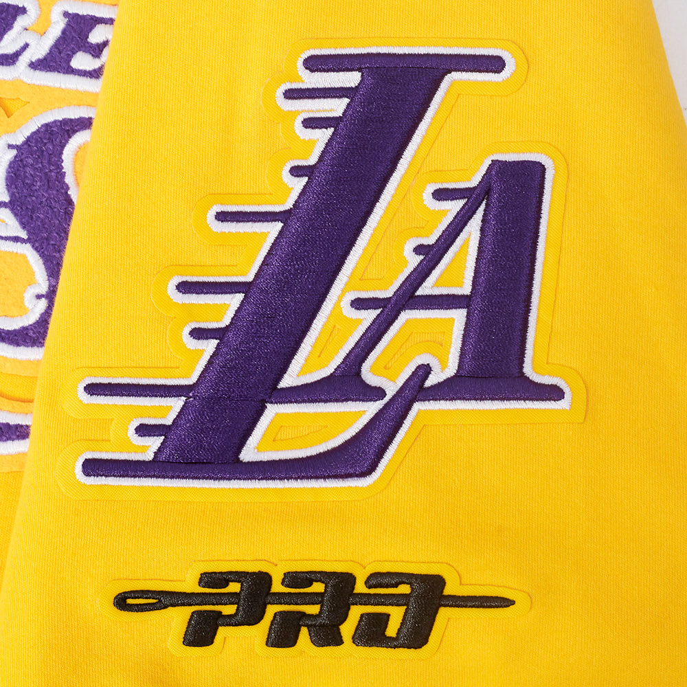 NBA LOS ANGELES LAKERS CLASSIC CHENILLE CHEMISE POUR HOMME (JAUNE/VIOLET)