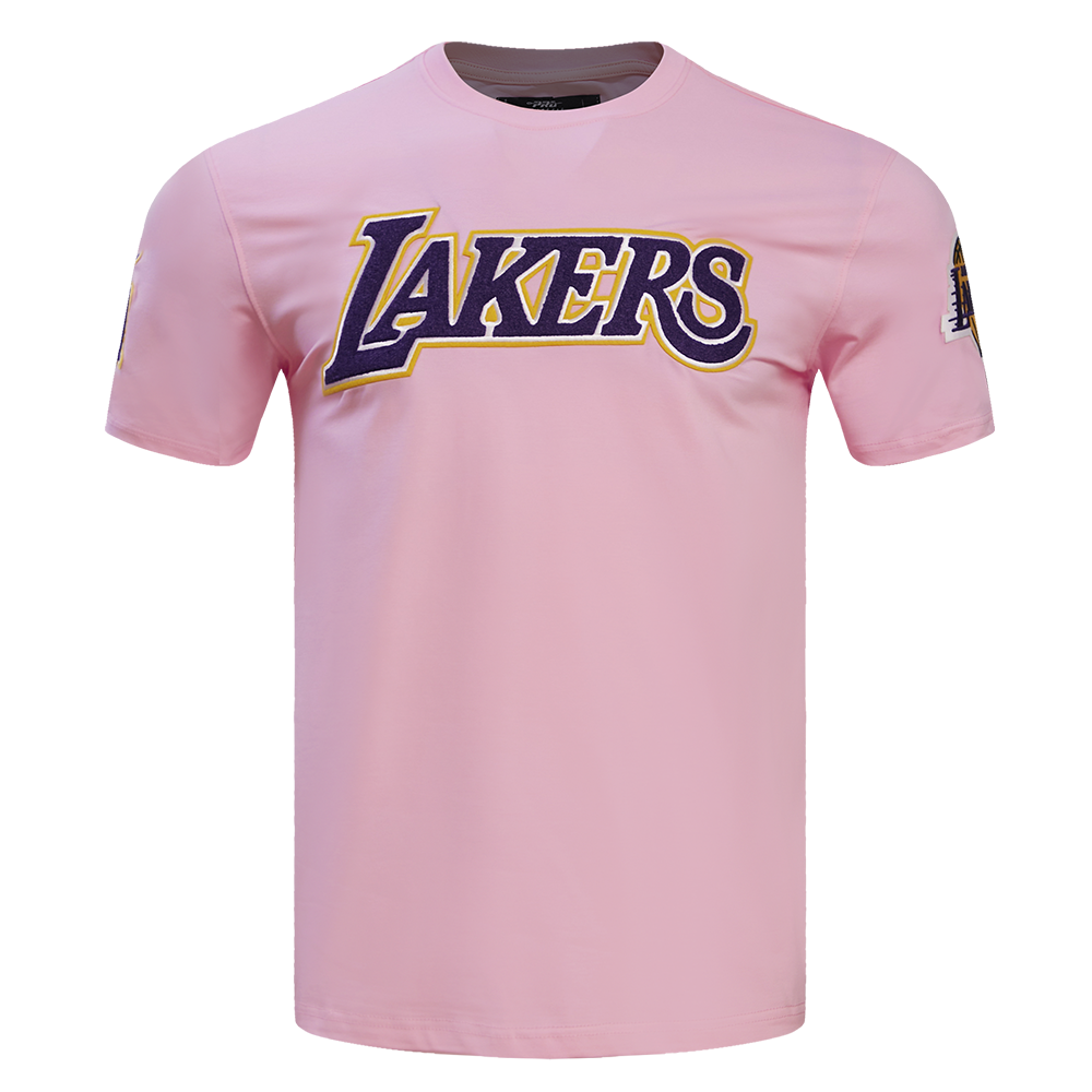 NBA LOS ANGELES LAKERS T-SHIRT PRO TEAM À LOGO POUR HOMME (ROSE)