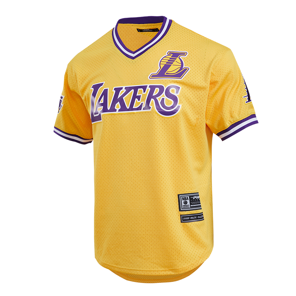NBA LOS ANGELES LAKERS LOGO MESH MEN'S PRO TEAM (YELLOW)
