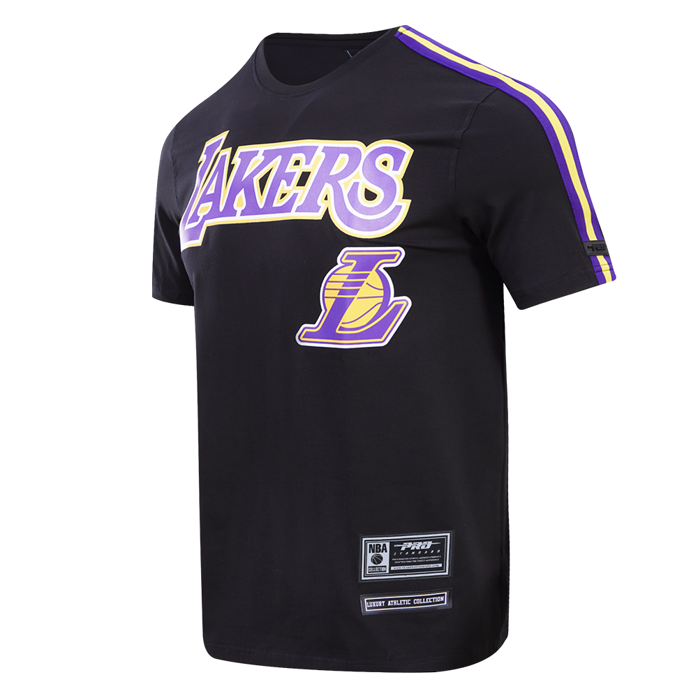 NBA LOS ANGELES LAKERS LOGO PRO TEAM MEN'S TAPING TEE (BLACK/PURPLE)