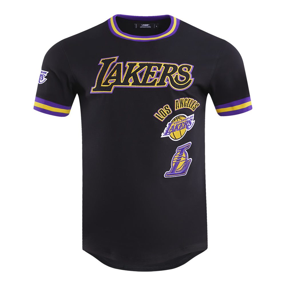 NBA LOS ANGELES LAKERS RETRO CLASSIC MEN'S TEE (BLACK/PURPLE/YELLOW)