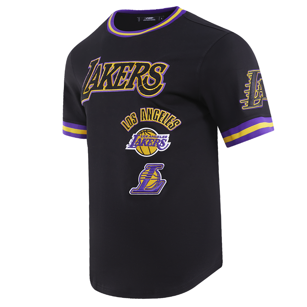 NBA LOS ANGELES LAKERS RETRO CLASSIC MEN'S TEE (BLACK/PURPLE/YELLOW)