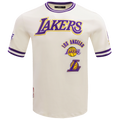 NBA LOS ANGELES LAKERS RETRO CLASSIC T-SHIRT POUR HOMME (COQUILLE D'ŒUF/VIOLET)