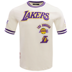 NBA LOS ANGELES LAKERS RETRO CLASSIC T-SHIRT POUR HOMME (COQUILLE D'ŒUF/VIOLET)