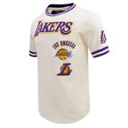 NBA LOS ANGELES LAKERS RETRO CLASSIC T-SHIRT POUR HOMME (COQUILLE D'ŒUF/VIOLET)