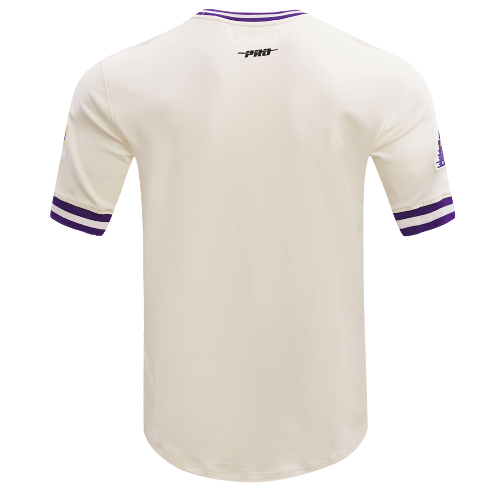 NBA LOS ANGELES LAKERS RETRO CLASSIC T-SHIRT POUR HOMME (COQUILLE D'ŒUF/VIOLET)