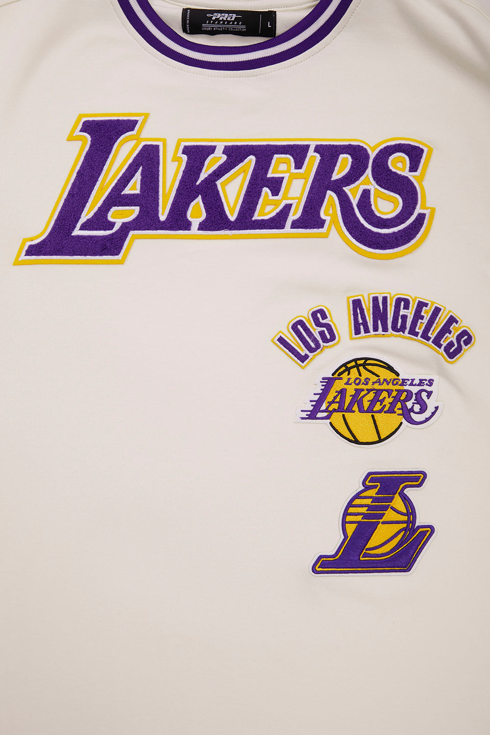 NBA LOS ANGELES LAKERS RETRO CLASSIC T-SHIRT POUR HOMME (COQUILLE D'ŒUF/VIOLET)