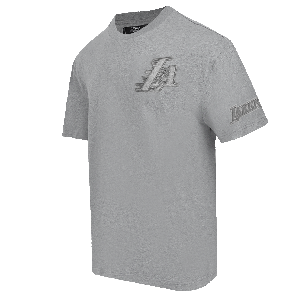 NBA LOS ANGELES LAKERS NEUTRAL T-SHIRT À ÉPAULES TOMBANTES POUR HOMME (GRIS CHINÉ FONCÉ)