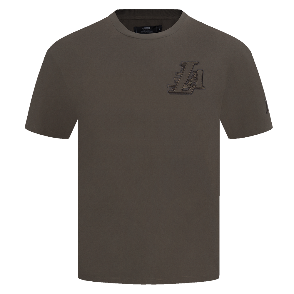 NBA LOS ANGELES LAKERS NEUTRAL T-SHIRT À ÉPAULES TOMBANTES POUR HOMME (TAUPE FONCÉ)