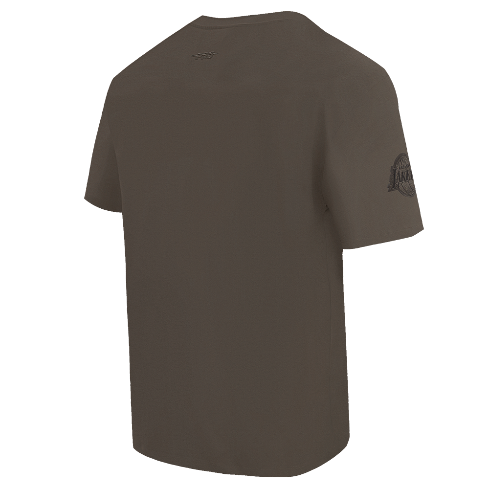 NBA LOS ANGELES LAKERS NEUTRAL T-SHIRT À ÉPAULES TOMBANTES POUR HOMME (TAUPE FONCÉ)