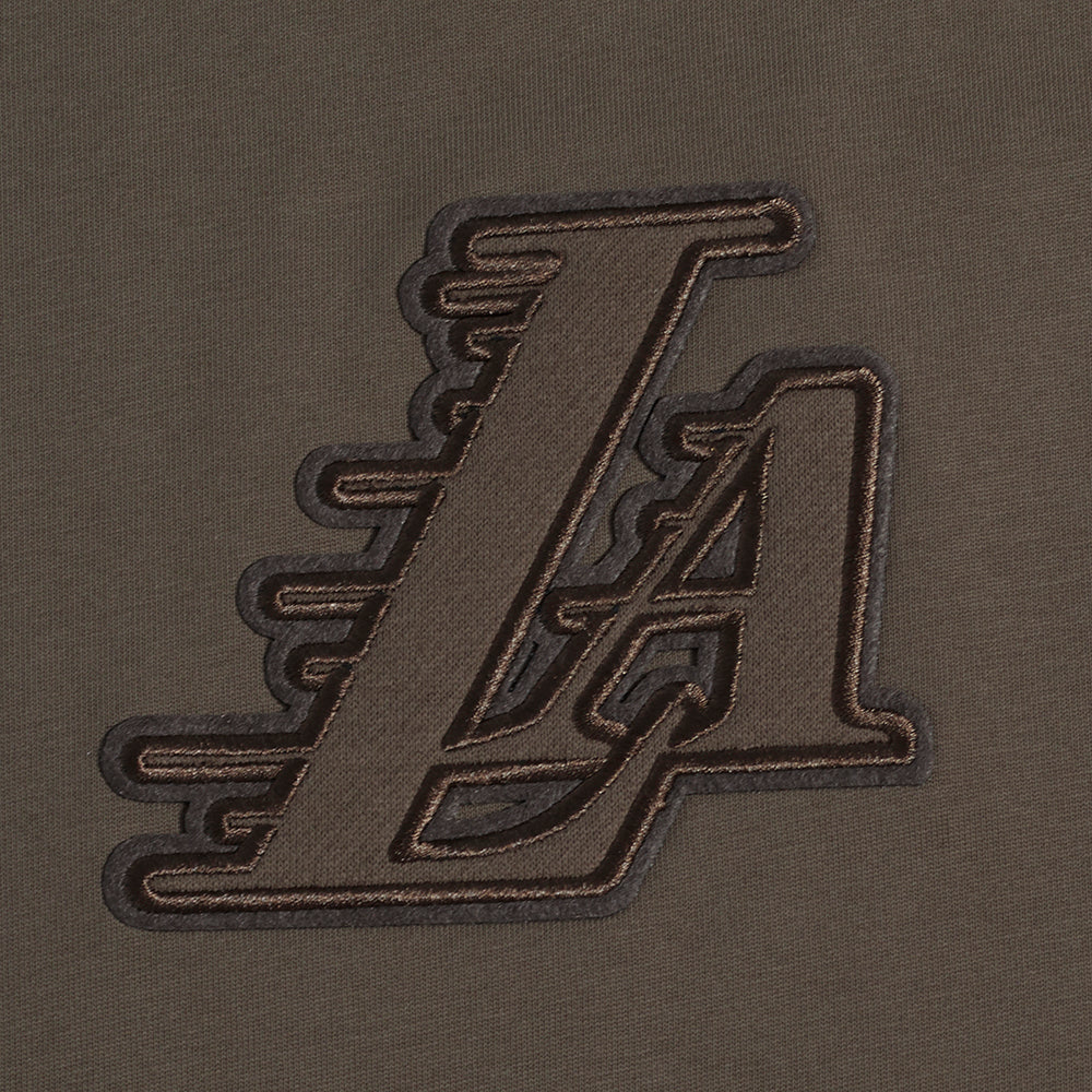 NBA LOS ANGELES LAKERS NEUTRAL T-SHIRT À ÉPAULES TOMBANTES POUR HOMME (TAUPE FONCÉ)