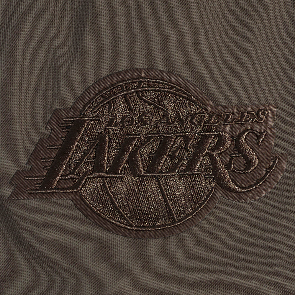 NBA LOS ANGELES LAKERS NEUTRAL T-SHIRT À ÉPAULES TOMBANTES POUR HOMME (TAUPE FONCÉ)