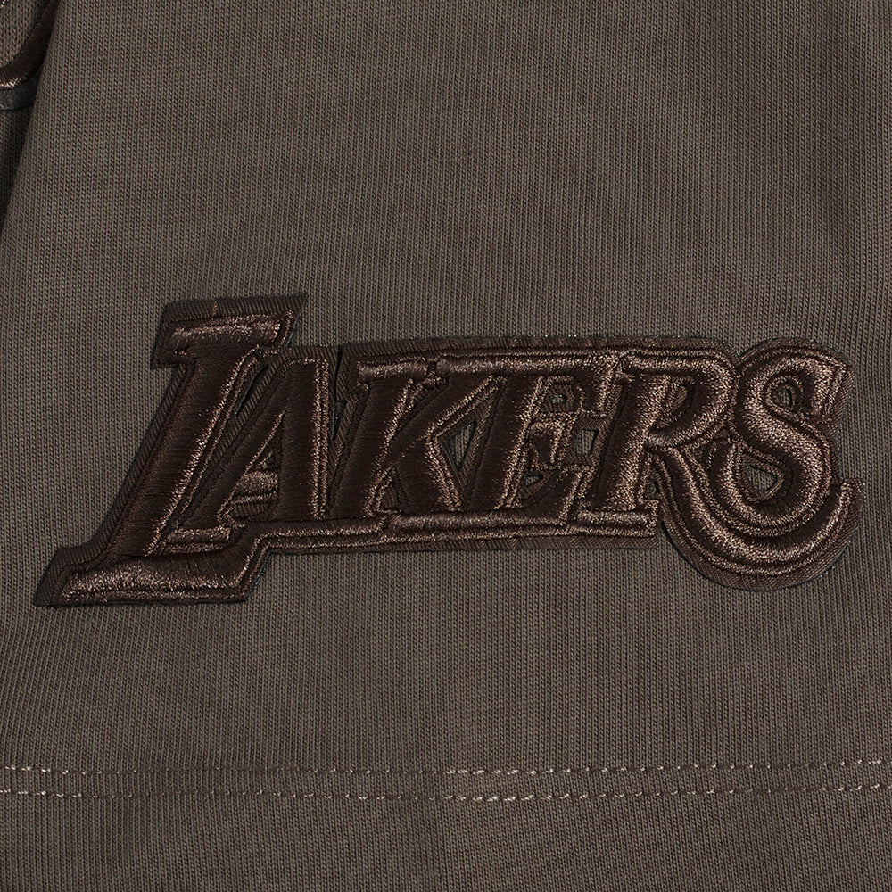 NBA LOS ANGELES LAKERS NEUTRAL T-SHIRT À ÉPAULES TOMBANTES POUR HOMME (TAUPE FONCÉ)