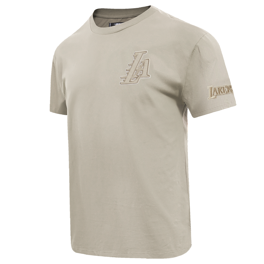 NBA LOS ANGELES LAKERS NEUTRAL COTTON JERSEY DROP SHOULDER TEE (TAUPE)
