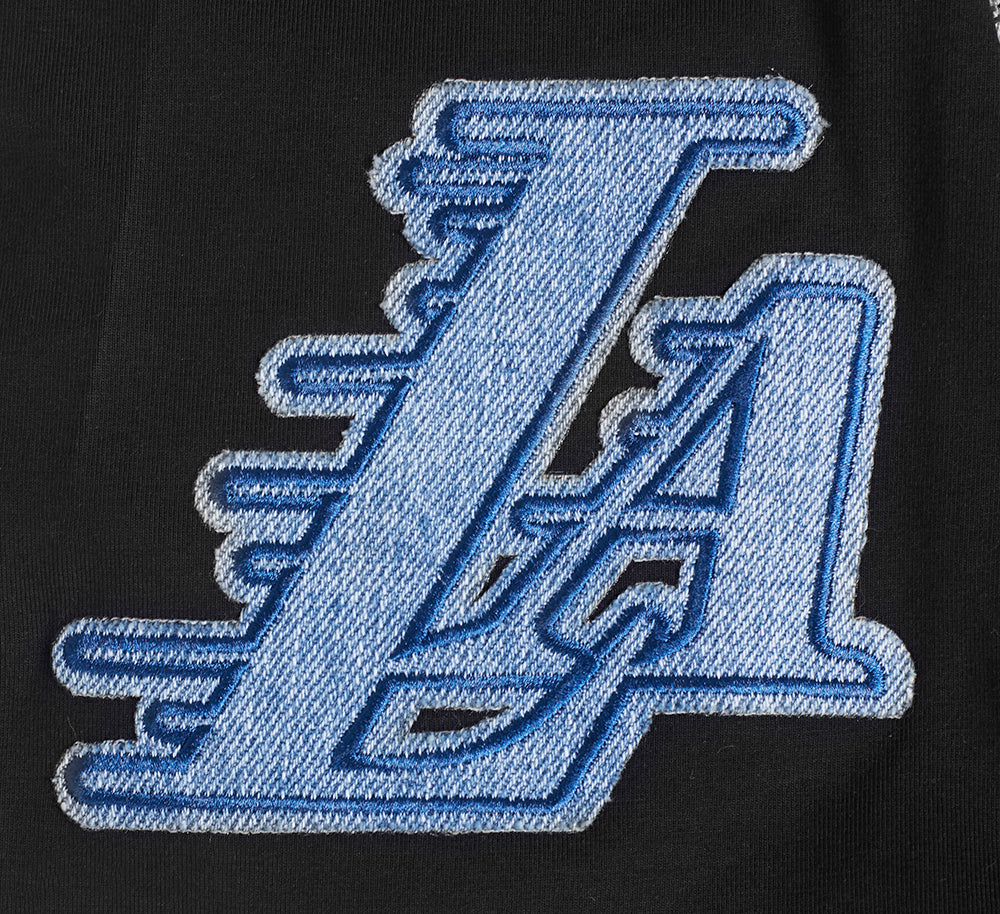 NBA LOS ANGELES LAKERS VARSITY BLUES T-SHIRT POUR HOMME (NOIR)