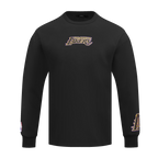NBA LOS ANGELES LAKERS WINGSPAN T-SHIRT À MANCHES LONGUES ET À ÉPAULES TOMBANTES POUR HOMME (NOIR)