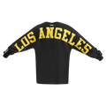 NBA LOS ANGELES LAKERS WINGSPAN T-SHIRT À MANCHES LONGUES ET À ÉPAULES TOMBANTES POUR HOMME (NOIR)