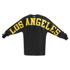 NBA LOS ANGELES LAKERS WINGSPAN T-SHIRT À MANCHES LONGUES ET À ÉPAULES TOMBANTES POUR HOMME (NOIR)