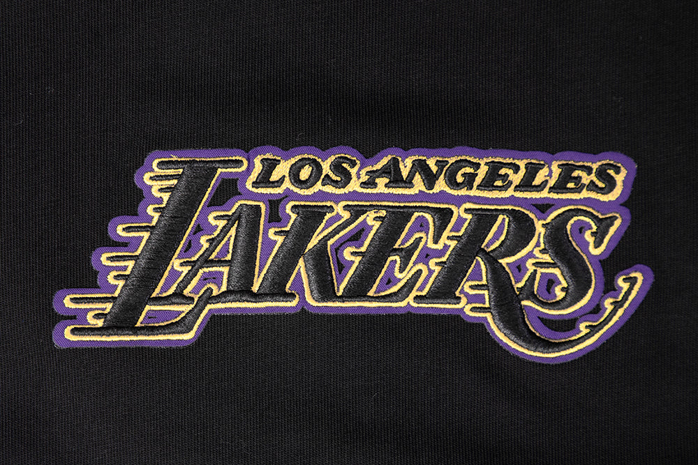 NBA LOS ANGELES LAKERS WINGSPAN T-SHIRT À MANCHES LONGUES ET À ÉPAULES TOMBANTES POUR HOMME (NOIR)