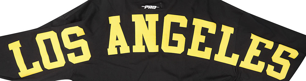 NBA LOS ANGELES LAKERS WINGSPAN T-SHIRT À MANCHES LONGUES ET À ÉPAULES TOMBANTES POUR HOMME (NOIR)