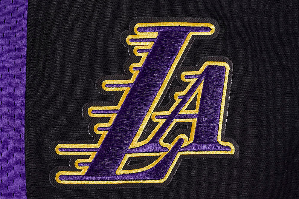 NBA LOS ANGELES LAKERS SCRIPT TAIL SHORT EN MAILLE DOUBLE 2.0 POUR HOMME (NOIR/VIOLET)