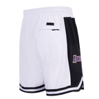 NBA LOS ANGELES LAKERS SCRIPT TAIL MEN'S DOUBLE KNIT 2.0 SHORT (WHITE/BLACK)