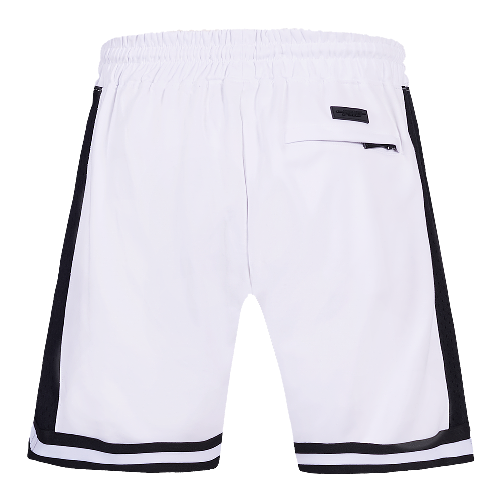 NBA LOS ANGELES LAKERS SCRIPT TAIL MEN'S DOUBLE KNIT 2.0 SHORT (WHITE/BLACK)