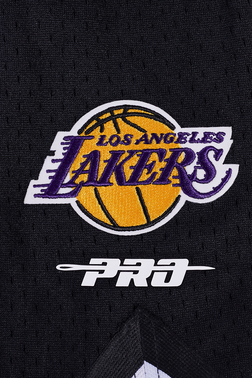 NBA LOS ANGELES LAKERS SCRIPT TAIL MEN'S DOUBLE KNIT 2.0 SHORT (WHITE/BLACK)