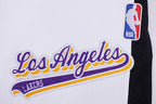 NBA LOS ANGELES LAKERS SCRIPT TAIL MEN'S DOUBLE KNIT 2.0 SHORT (WHITE/BLACK)
