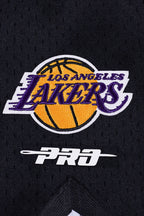 NBA LOS ANGELES LAKERS SCRIPT TAIL MEN'S DOUBLE KNIT 2.0 SHORT (WHITE/BLACK)