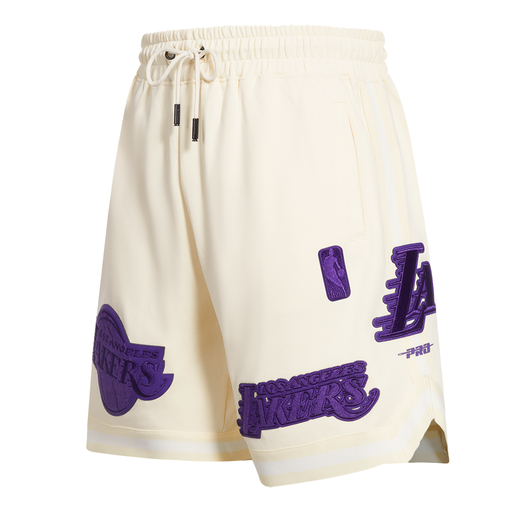 NBA LOS ANGELES LAKERS TRIPLE TONAL DK MEN'S SHORT (EGGSHELL)